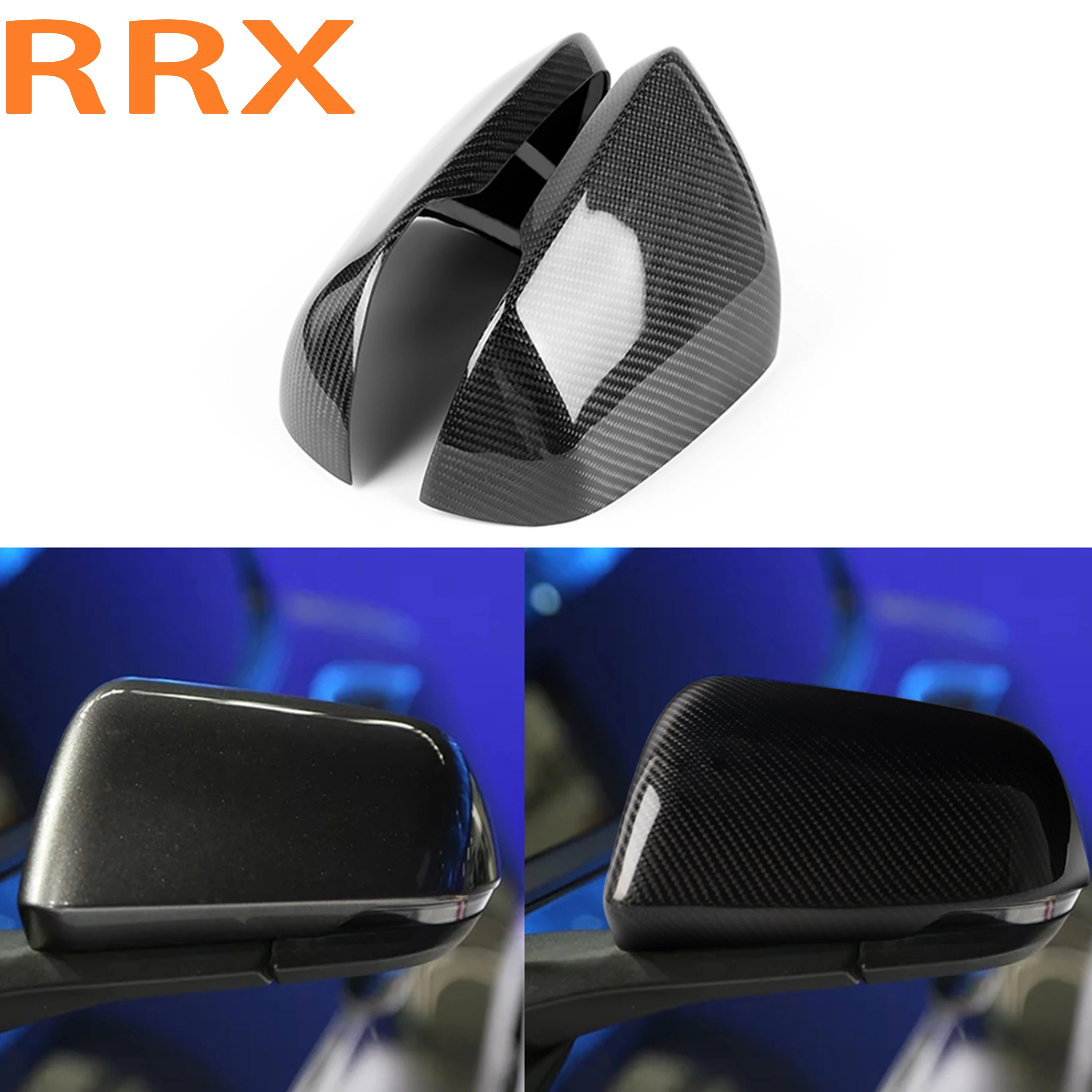 

Для Mustang 2015 2016 2017 2018 2019 2020 Автомобильная углеволоконная Двусторонняя крышка зеркала заднего вида с отделкой колпачки модифицированные с под...