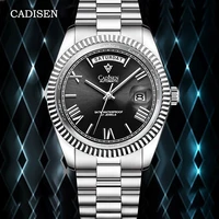 cadisen 2022 mens watches top luxury brand automatic watch for men mechanical wristwatches stainless steel clock reloj hombre