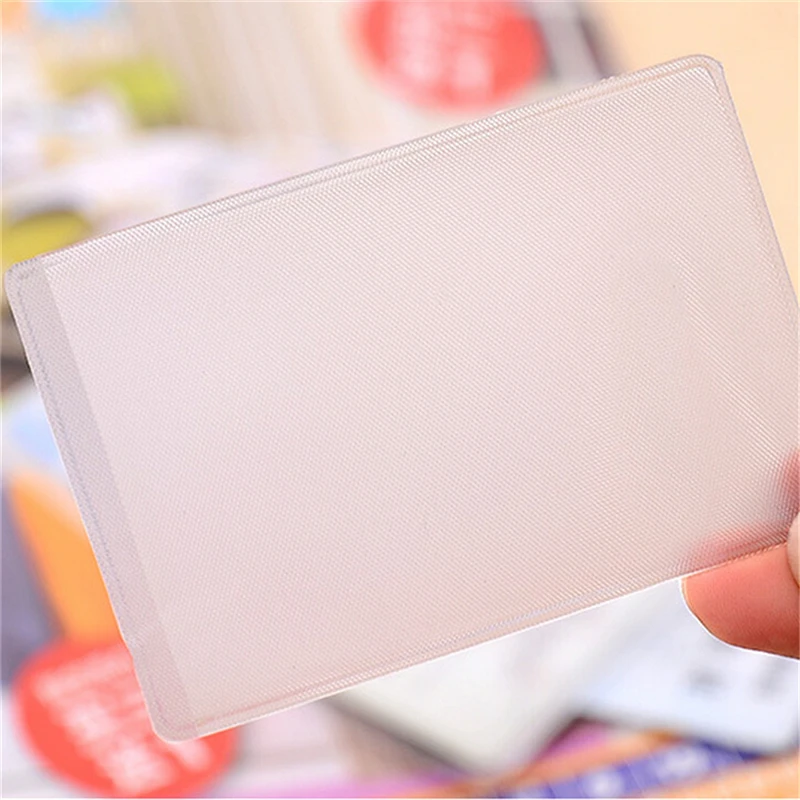 10Pcs Transparent Frosted ID Cards Cover Credit Card Holder Travel Ticket Holders Bank Waterproof Protect Bags 9.6*6cm |