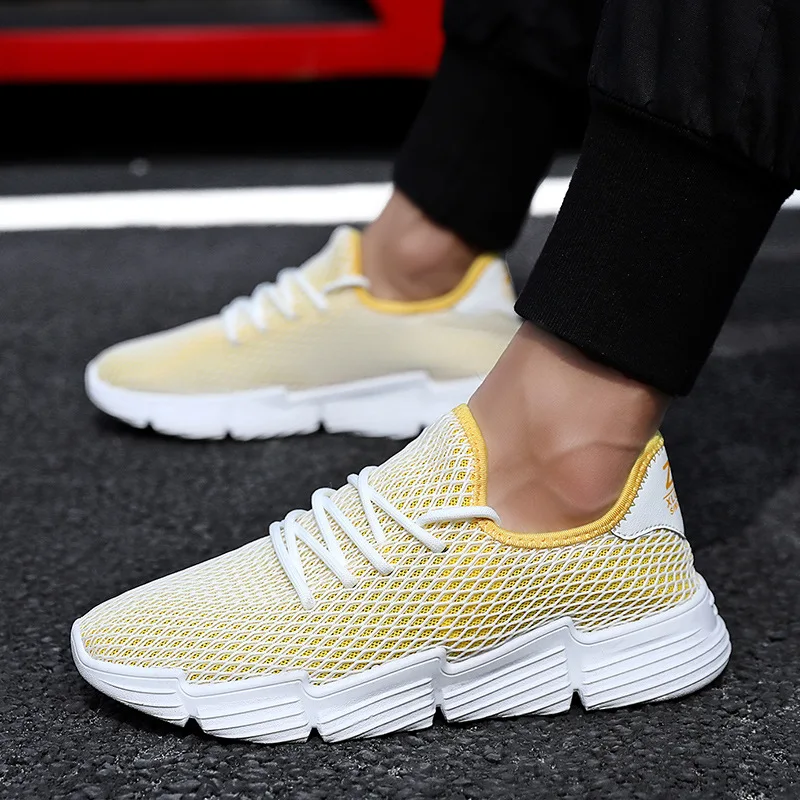 

2019 fashion casual shoes sports running shoes men's flat outdoor sports mesh shoes breathable sports training walking shoes