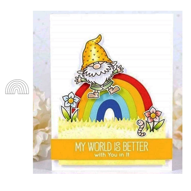 Металлические полукруглые штампы JC Радуга для скрапбукинга рукоделия