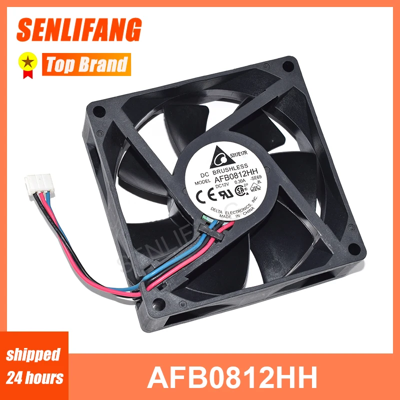 Хорошо протестированный кулер AFB0812HH, постоянный ток 12 В, 0,30 А, 8 см, трехлинейный серверный инвертор, охлаждающий вентилятор для DELTA