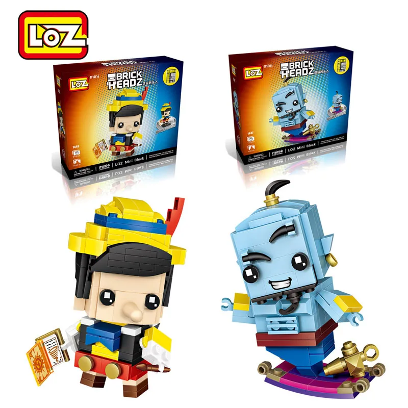 LOZ блоки мини кукольные строительные Аладдина Джина Brick Heads фигурка сборки DIY Блок