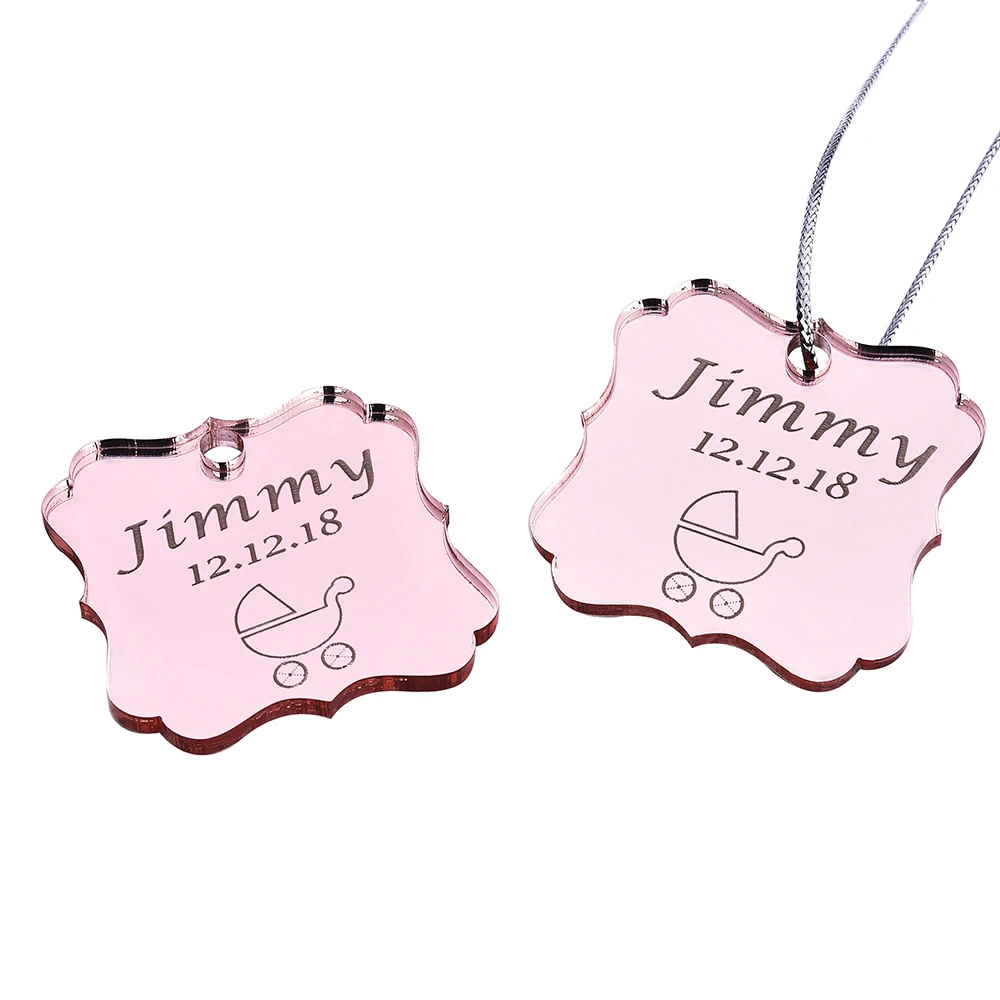 

20 шт., персонализированные ярлыки с надписью и именной картой