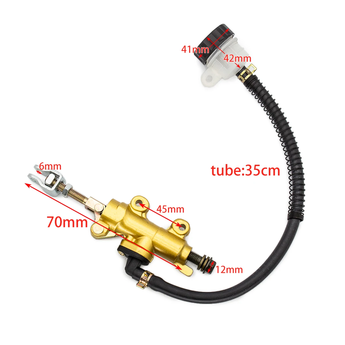 Насос заднего тормоза мотоцикла длинная труба 12 мм ножная гидравлическая