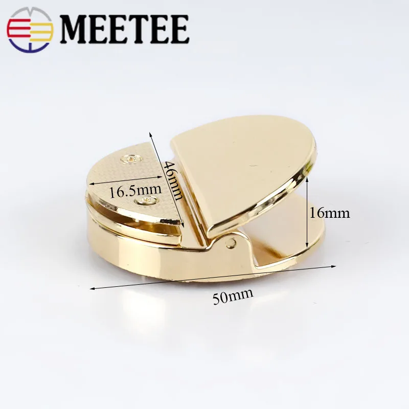 Meetee 1 шт./2 шт. 50 мм круглый сплав Застежка Пряжка женская сумка украшение ручная
