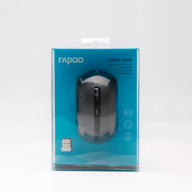 Rapoo 7200M Multi-mode Silent Wireless Bluetooth Mouse with 1600DPI Bluetooth 3.0/4.0 RF 2.4GHz for Computer Laptop images - 6