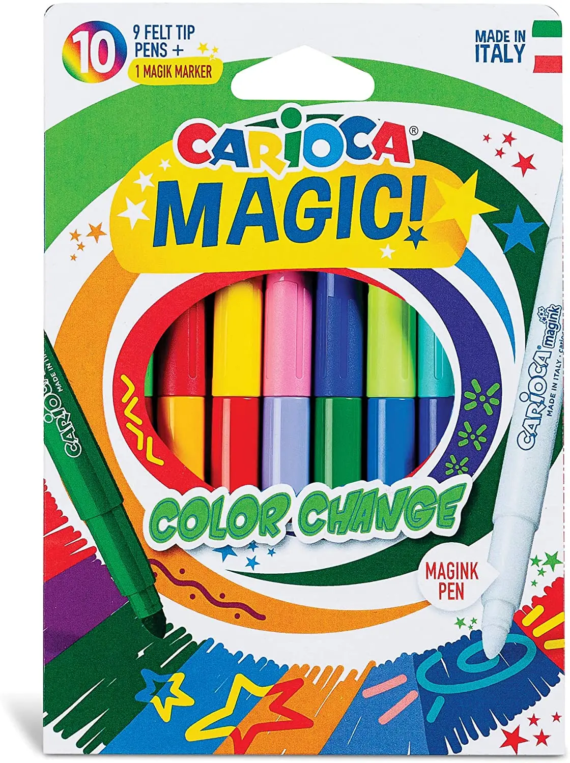 Carioca Color-Changing Magic Fiber Collet, 9 Colors + 1 Colo
