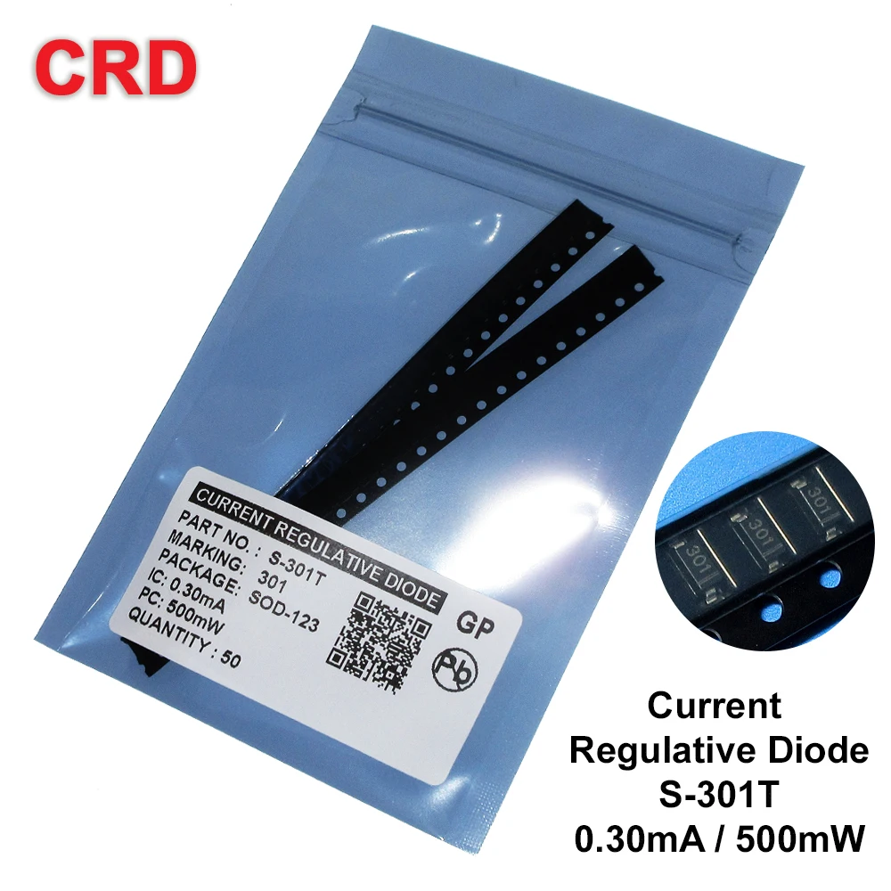 

50PCS/LOT CRD Diode kit S-301T 0.3mA SMD SOD-123 CURRENT REGULATIVE DIODES NEW Free shipping It can be applied to sensors