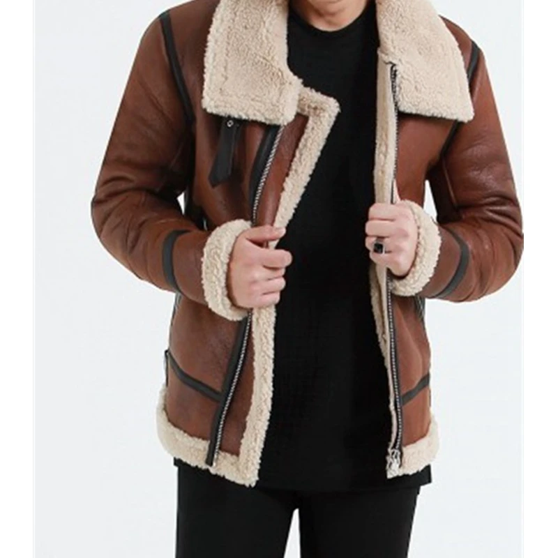 

Размера плюс куртка из искусственной кожи для мужчин; Зимняя стильная обувь для поездок на мотоцикле куртки из флиса, теплое платье с длинны...