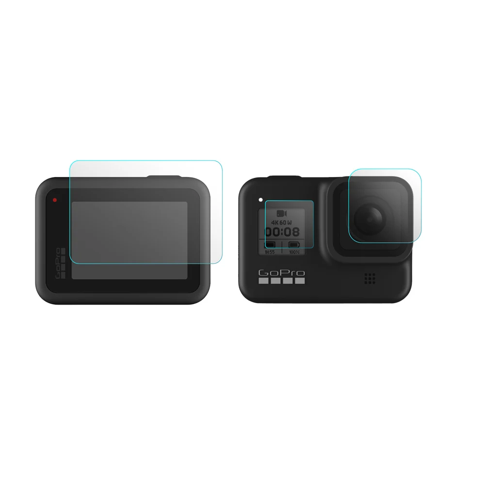 Черная защитная пленка для GoPro Hero 8 закаленное стекло объектива защита переднего