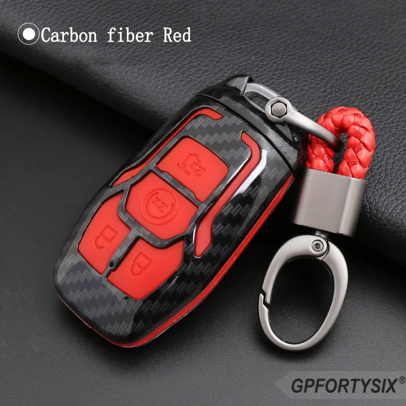 Чехол для автомобильного ключа из углеродного волокна чехол ключей Ford Fusion Mondeo