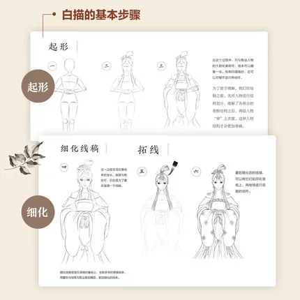 

Chinese Ancient Style Cartoon characters Line Drawing Book Zero Basic Aesthetic Line Draft Tutorial Book