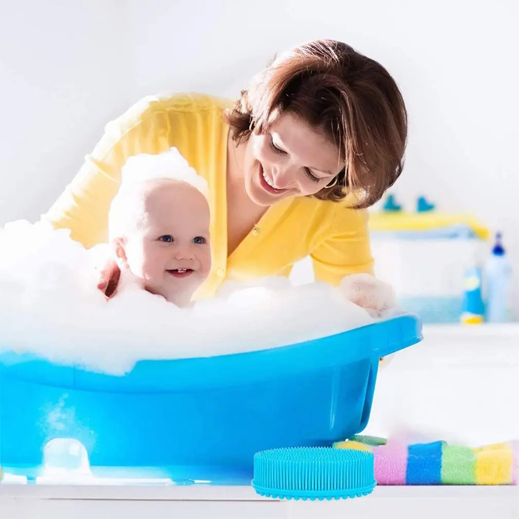 

Silicone Brush For Dew Shower Baby Silicone Bath Brush Non-slip Rubbing Tools Massage Brush Soft Shower Tools