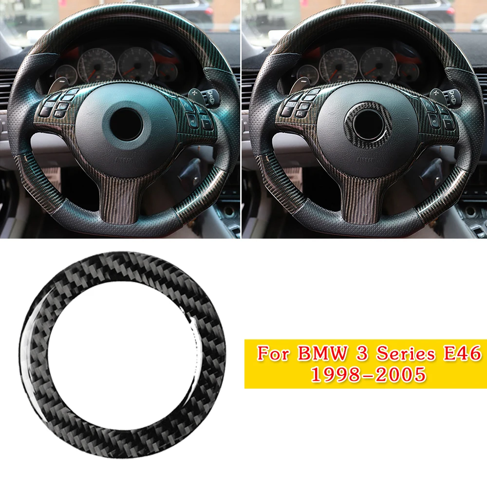 Декоративная наклейка на руль для BMW 3 Series E46 черная двухсторонняя лента 4
