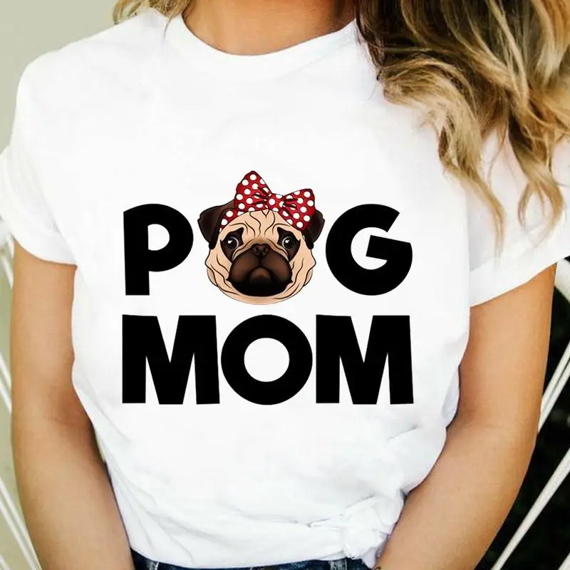

Women Printing Letter 90s Trend Dog Animal Pet Fashion Clothing Female Tees Tshirt Cartoon Short Sleeve Tops Graphic T-Shirt