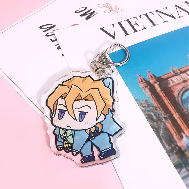 

JoJo Bizarre Adventure Keychain Classic Popular Anime Kawaii Funny Figure Acrylic Keyring Boy Girl Friend Gift Jewelry Trinket