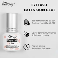 8ml clear glue for eyelash extension adhesive 1 sec fast drying fake eyelashes glue waterproof retention long last private label