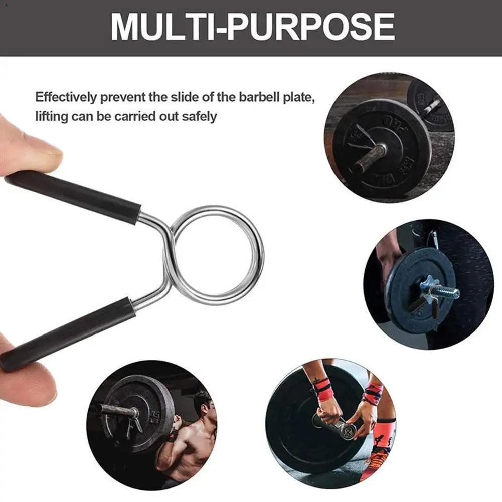 2 шт. гантели штанги веса диски подъема бар с весенним воротником пружинный зажим