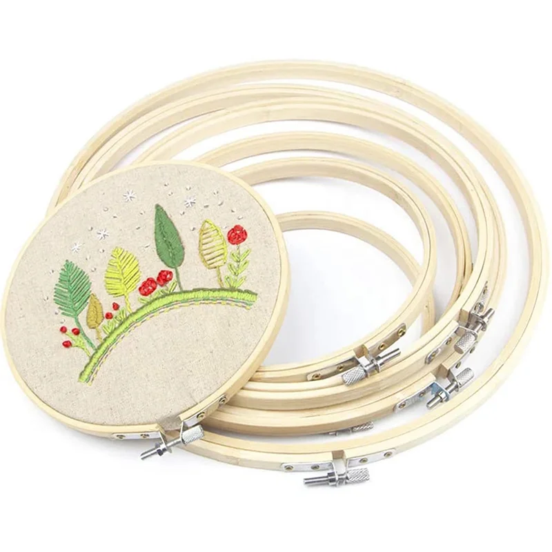 

LMDZ 6 Pcs DIY Embroidery Hoop Tool Art Craft Cross Stitch Sewing Hoop 3inch to 10inchSewing Manual Accessories
