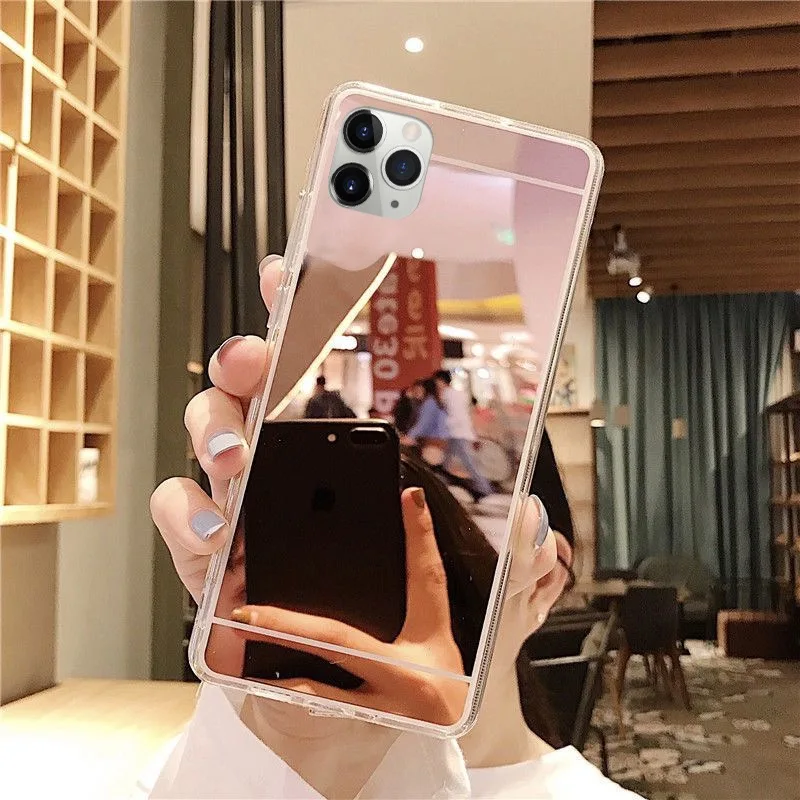 Чехол для Apple iPhone 11 Pro Max роскошный золотой зеркальный мягкий чехол 12 pro 6 6S 7 8 Plus XR X XS