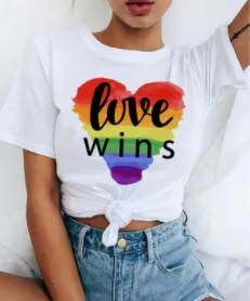 1 шт. Лидер продаж поцелуй кого вы хотите сторонники лесбиянок футболка для