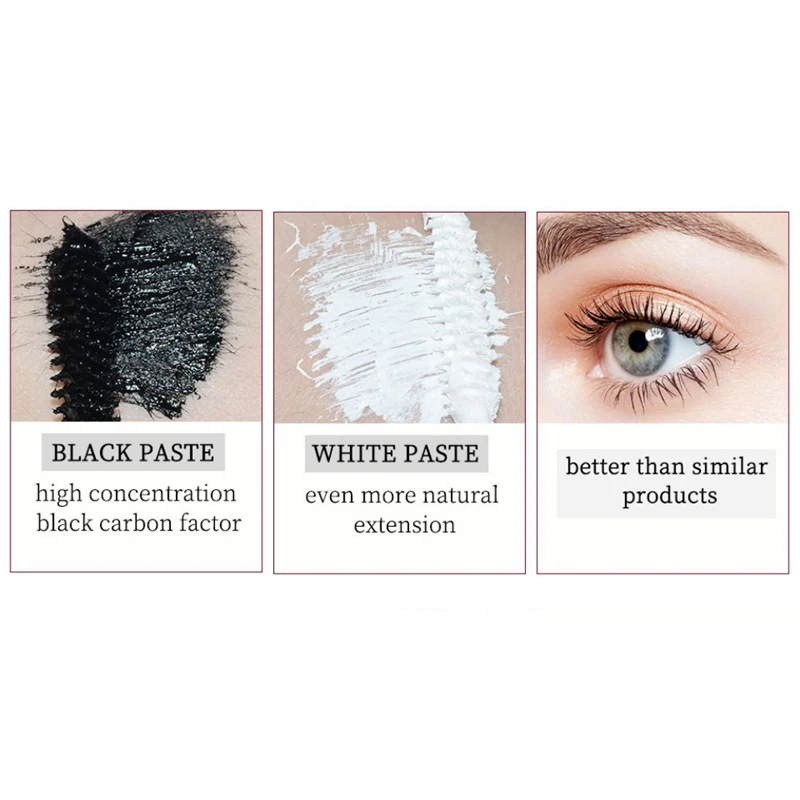 Двухсторонняя тушь для ресниц 2 в 1 водостойкая несмазывающаяся окрашивающая