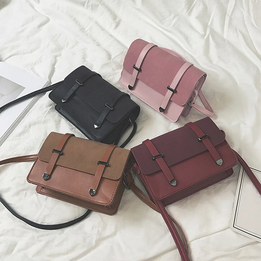 Маленькая кожаная сумка через плечо для женщин 2020 черная коричневая мессенджер