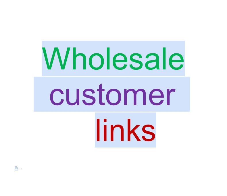 

Wholesale link customers