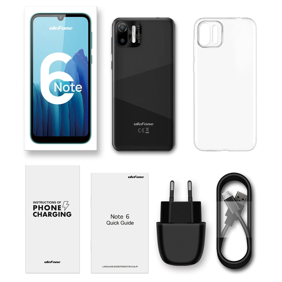 Ulefone Note 6 смартфон 1 ГБ 32 экран дюймов Android 11 четырёхъядерный | Мобильные телефоны и