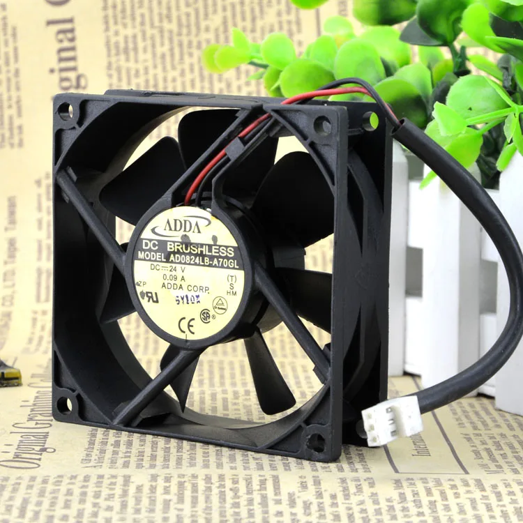 Оригинальный двухпроводной инверторный вентилятор ADDA AD0824LB A70GL 8025 8 см 24 в 0