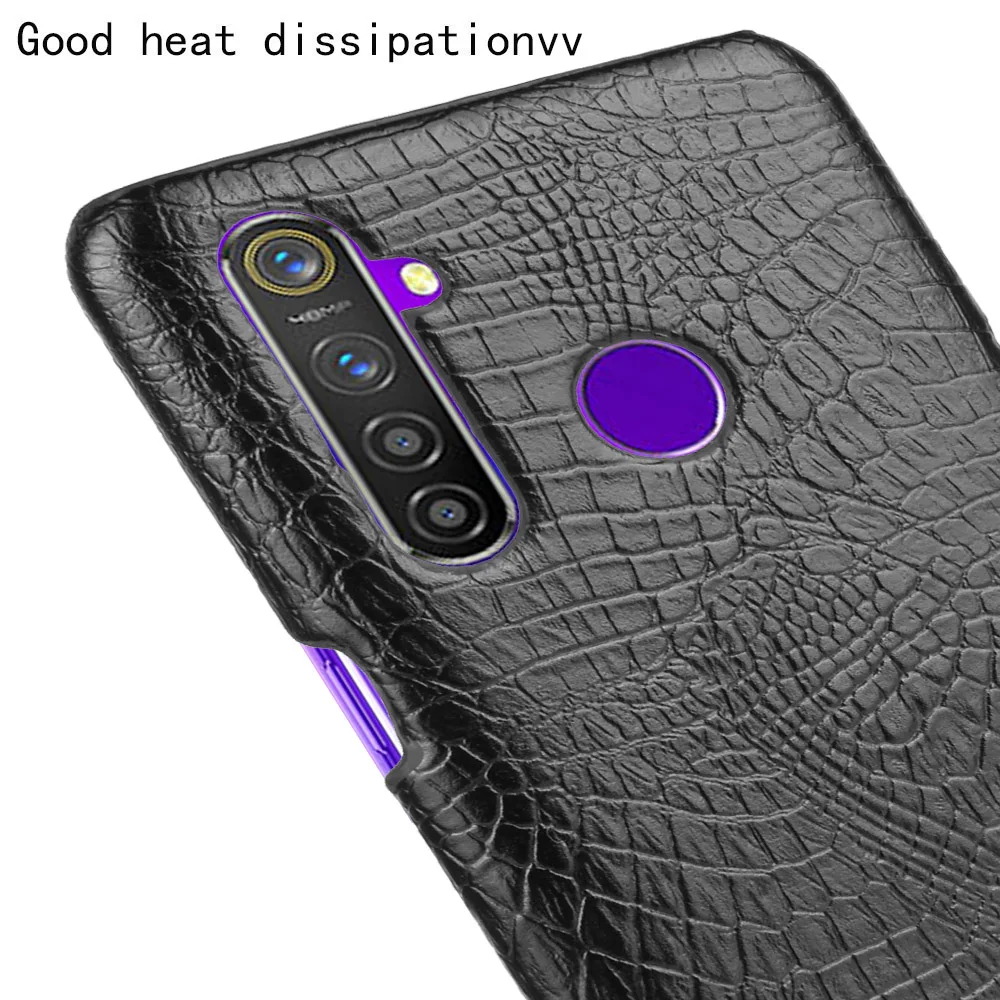 Realme 5 Pro Чехол класса люкс из искусственной кожи чехол для телефона модный Ультра