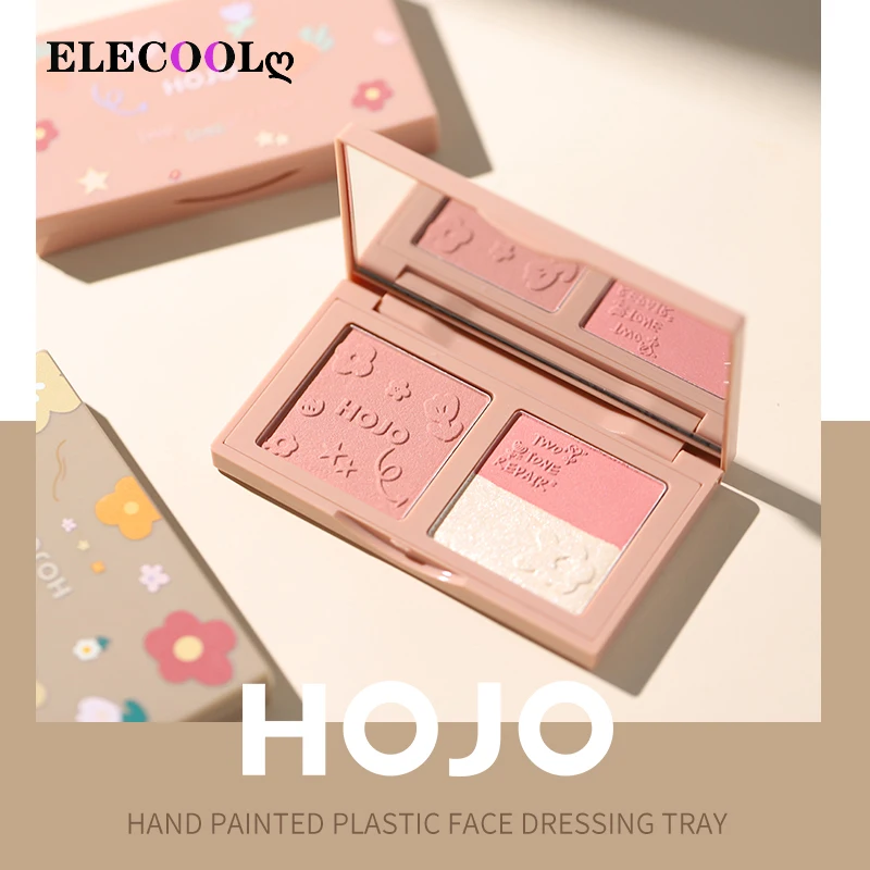 

ELECOOL 3D Bronzer Highlighter For Face Makeup Stick Cream Texture Contour Shimmer Powder Makeup Matte Blush Palette