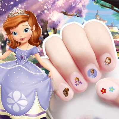 Disney для девочек с героями мультфильма «Холодное сердце»; платье принцессы для ногтей наклейки леди с героями мультфильмов: белоснежкой, Софией, Микки и Минни Маус дети макияж игрушки - Цвет: Sophia Random