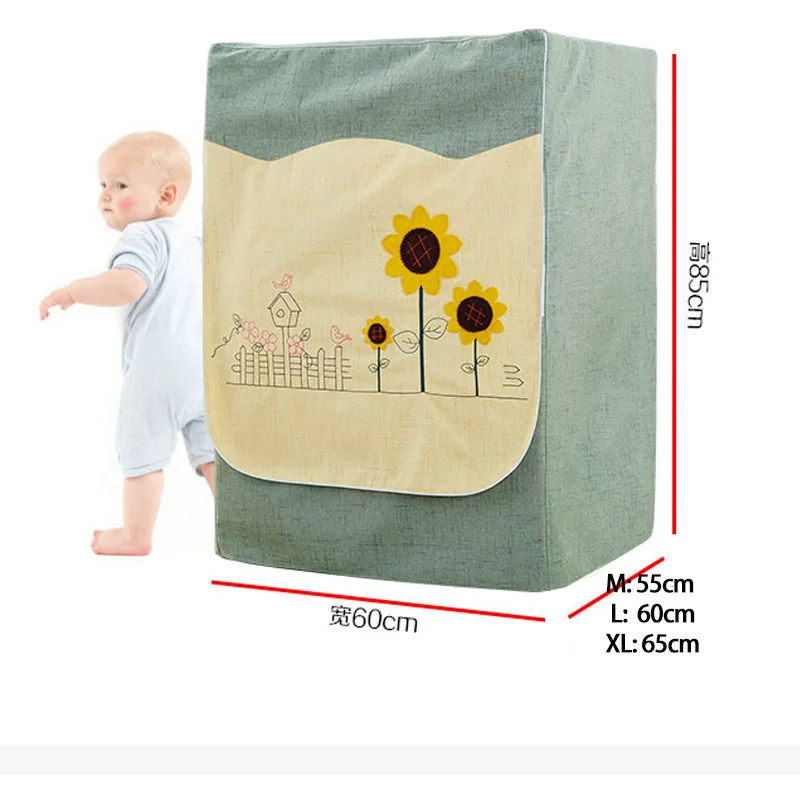 Пылезащитный чехол для стиральной машины хлопковая льняная ткань