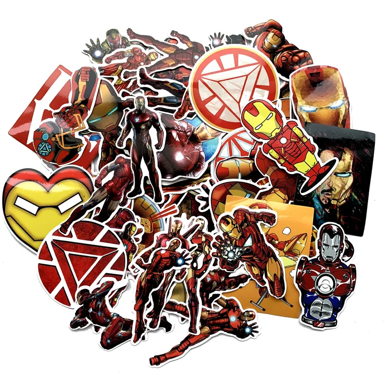 

55 Iron Man Marvel Trend Car Stickers Personality Avengers Decoration Car Motorcycle Trunk Helmet Waterproof Sticker