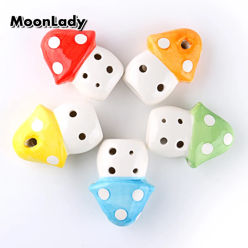 5 цветов Ocarina 6 отверстий маленький гриб Alto C Tone для начинающих туристические