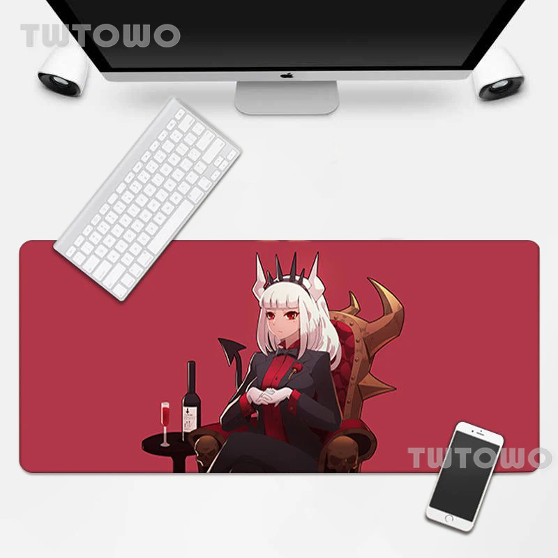 helltaker anime boy gift mousepad gaming mousepad desk mat mouse mat keyboard pad natural rubber laptop hd custom mice pad free global shipping