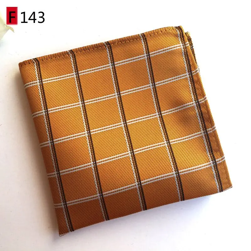 143 New25* 25 см дизайнерский Карманный квадратный модный платок в горошек Пейсли Цветочный Клетчатый Стиль мужской костюм карманные аксессуары бабочки на подарок ma - Цвет: 143