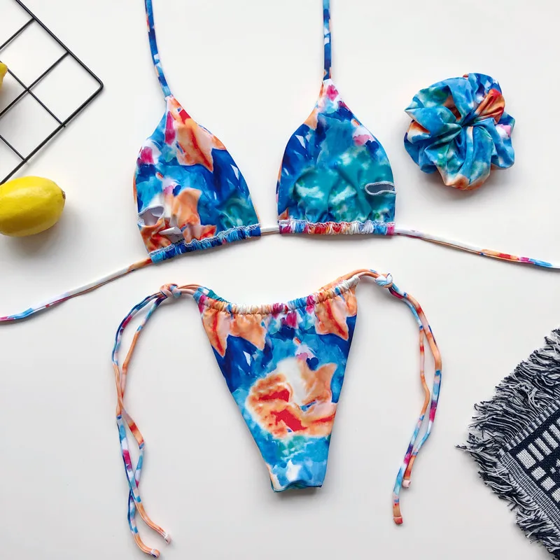Новинка 2020 бикини женский купальник с перекрестными лямками комплект пуш ап