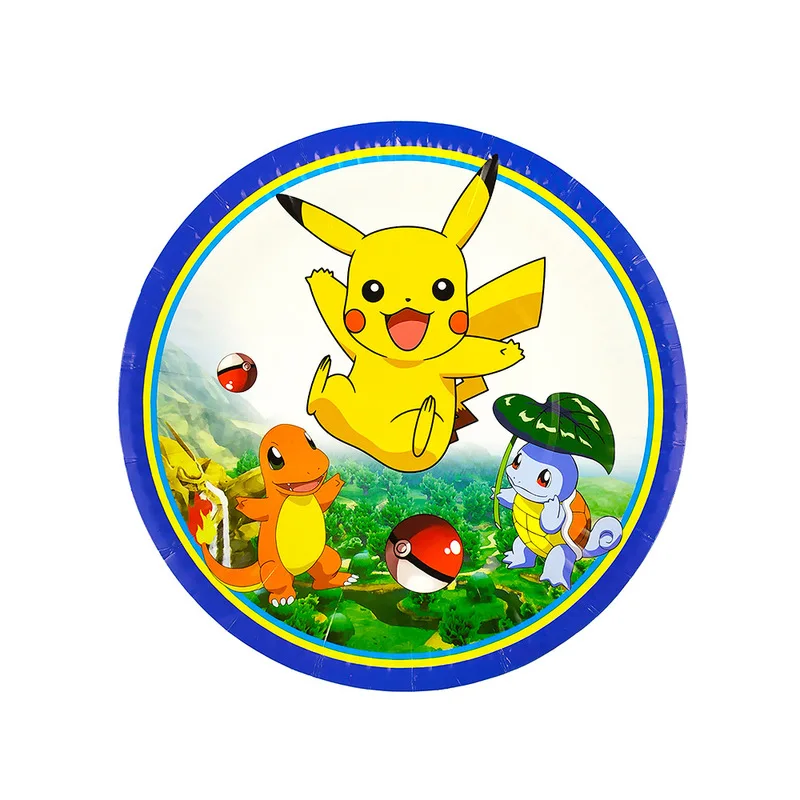 10 шт./компл. лоток для торта Pokemon 7 дюймов бумажные лотки украшение на день