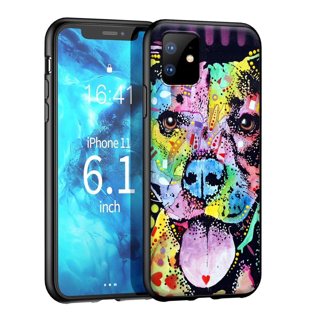Мягкий силиконовый чехол YIMAOC Pit Bull Pitbull для iPhone 12 Mini 11 Pro XS Max XR X 8 7 6 6S Plus 5 5S SE |