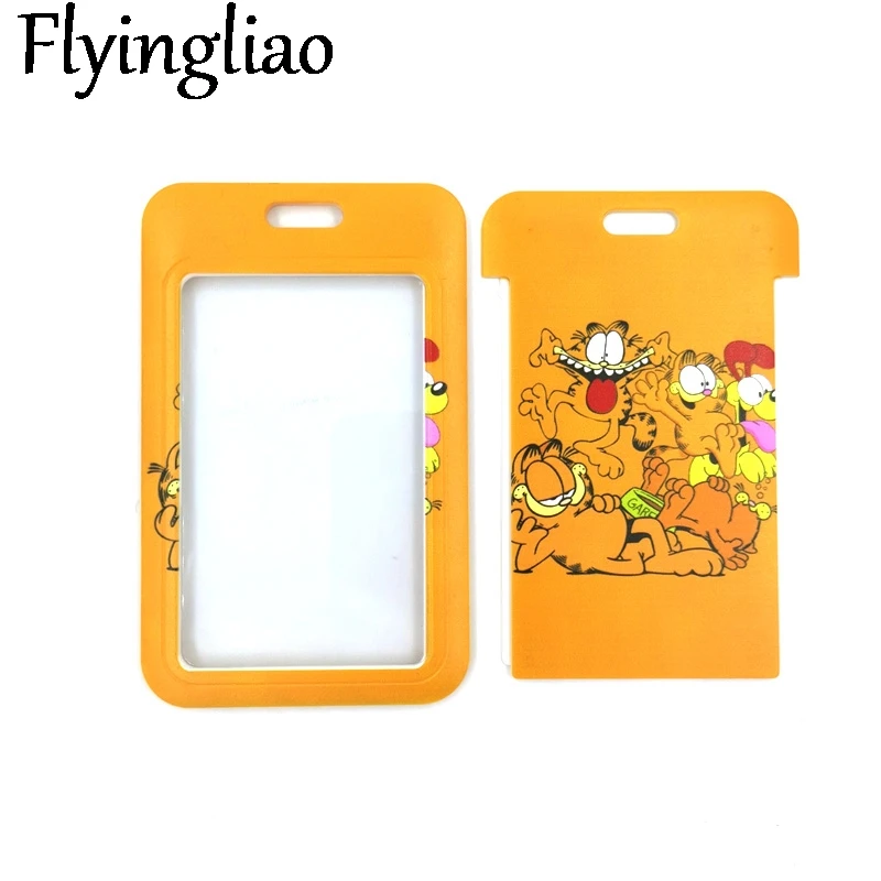 

Garfield Cats Funny Women Men Credit Card ID Holder Bag Student Women Travel Card Cover Badge Car Keychain Gifts Accessories