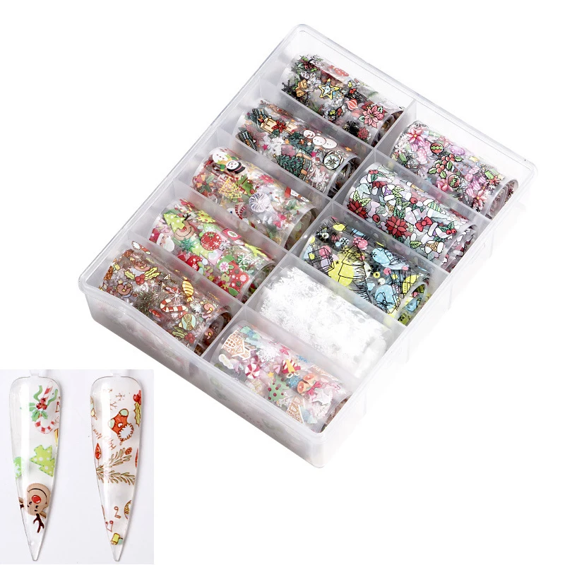 10 роликов/коробка переводные наклейки для ногтей | Красота и здоровье