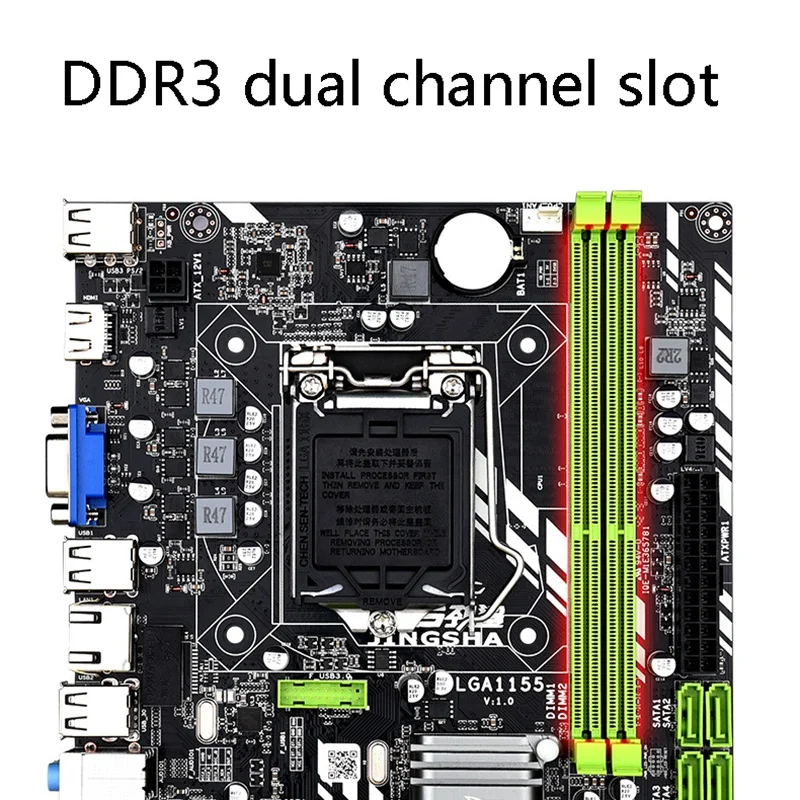Материнская плата Jingsha H61B 1155 Pin с I3/I5/I7Cpu|Материнские платы| |