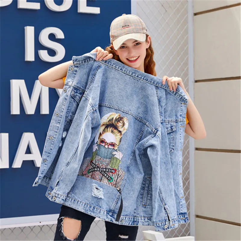 Женская ВИНТАЖНАЯ ДЖИНСОВАЯ КУРТКА RUGOD повседневная синяя однобортная куртка с