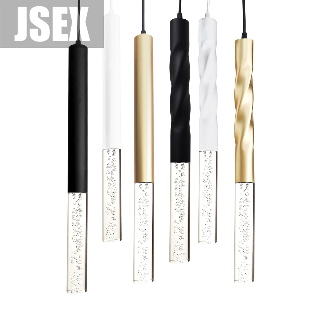 

Светодиодный ная Подвесная лампа, подвесные светильники, кухонный остров, столовая, магазин, бар, цилиндрическая трубка, Кухонные светильни...