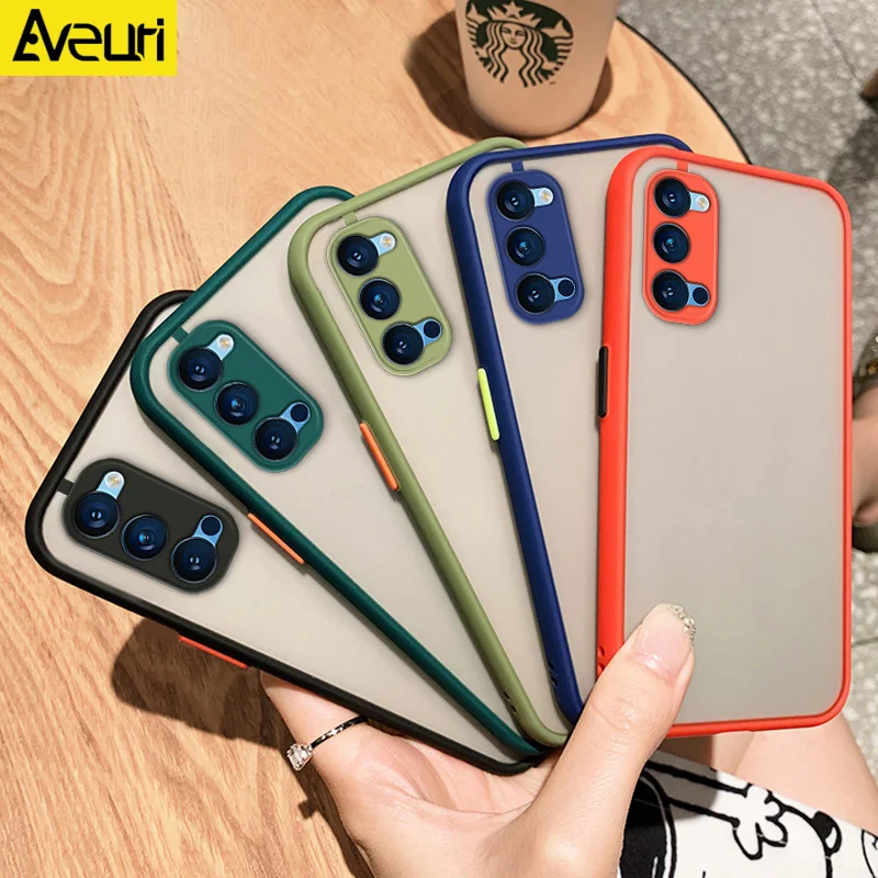 matte hard pc phone case for oppo find x3 pro x2 lite neo reno 4 5 pro plus 4z a53 a53s cover case for realme 7 q2 x7 pro gt 5g free global shipping