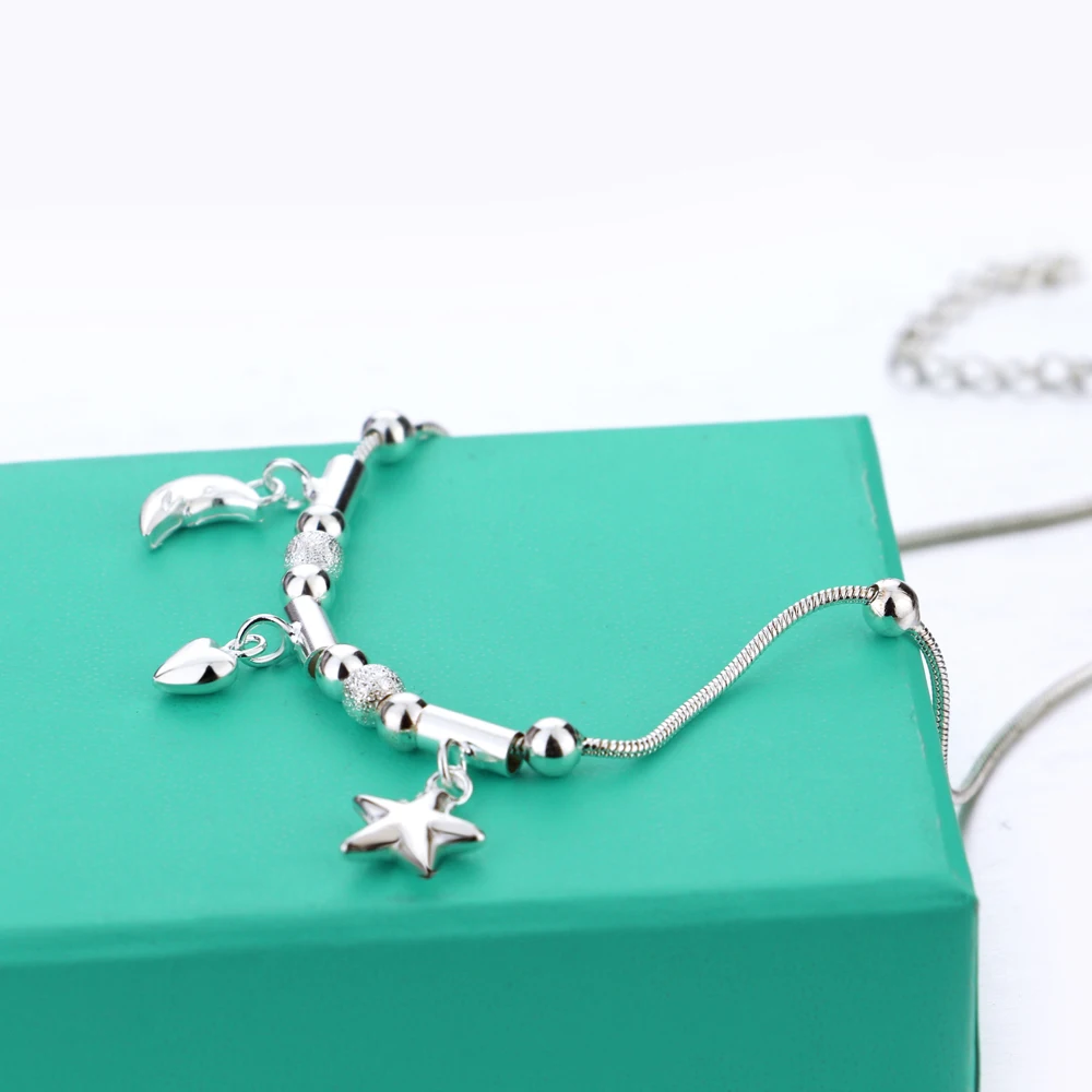 Горячая Распродажа! Женский ножной браслет из стерлингового серебра 925 пробы