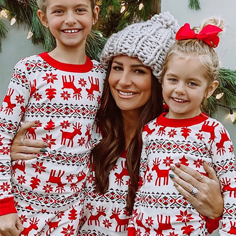 

Christmas Family Matching Pajamas Set Mother Father Kids Matching Clothes Family Look Outfit Baby Girl Rompers Sleepwear Pyjamas
